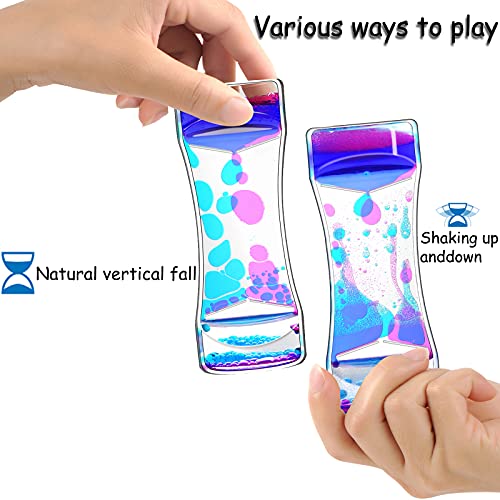 FKYTION Liquid Motion Bubbler Timer Pack of 2 – Calming Sensory Fidget Toy for Focus and Relaxation