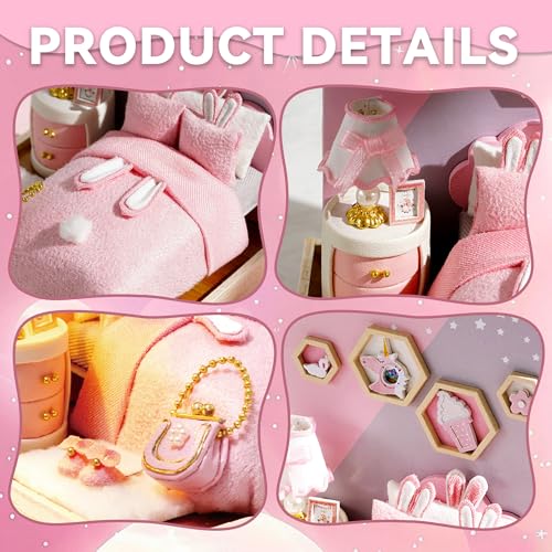 Flever Crushing Moment Dollhouse Miniature DIY Kit – Creative Room with Furniture for Romantic Gift
