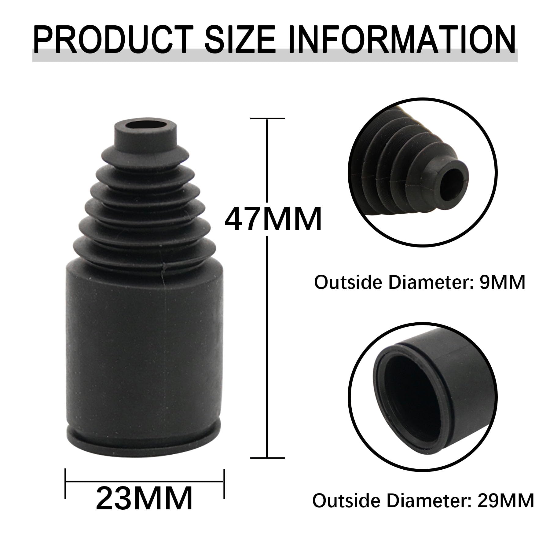 FLMLF RC Axle Boot 4PCS 23x47mm Dust Cover for 1:5 HPI Rovan Baja 5B 5T 5SC