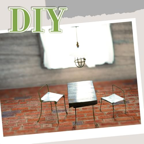 Flutesan 12-Pack Miniature Dollhouse Wallpaper and Flooring Sheets - Peel & Stick Red Brick Pattern, A4 Size (8.27 x 11.69 in)