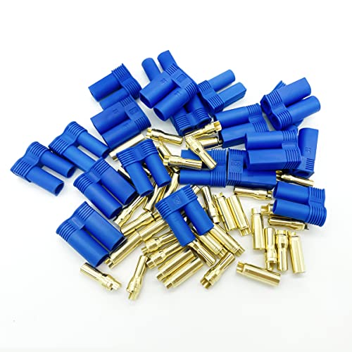 FLY RC EC5 Banana Plug Connectors 10 Pairs Male Female 5mm Gold Bullet for RC Batteries ESC