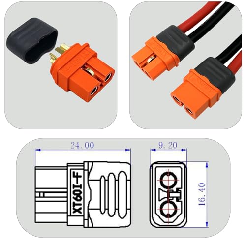FLY RC XT60I Connectors 5 Pair Male Female with Signal Pin for RC Batteries