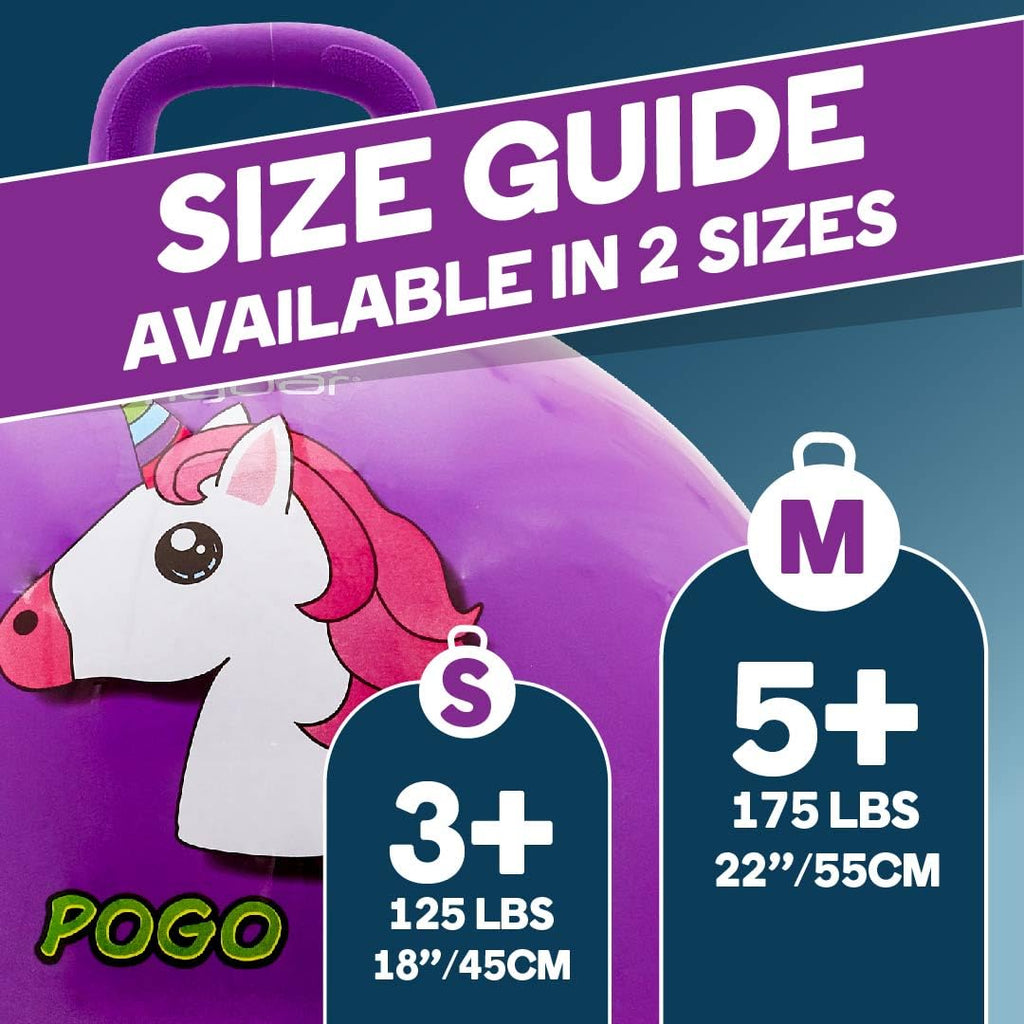 Flybar 18-Inch Hopper Ball for Kids – Inflatable Bouncy Ride-On with Handle, Includes Pump, Supports Up to 165 lbs, Ages 3+