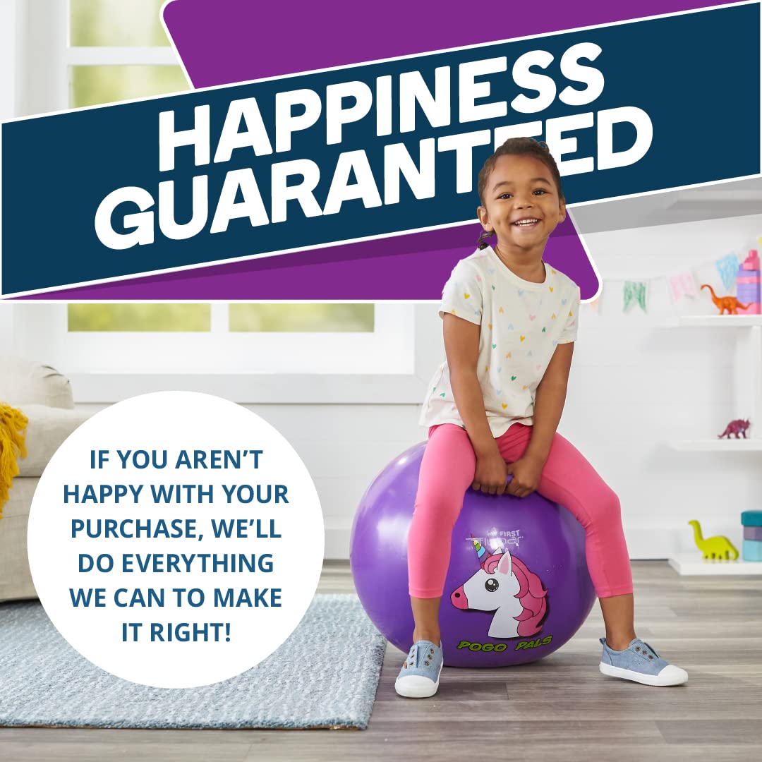 Flybar 18-Inch Hopper Ball for Kids – Inflatable Bouncy Ride-On with Handle, Includes Pump, Supports Up to 165 lbs, Ages 3+