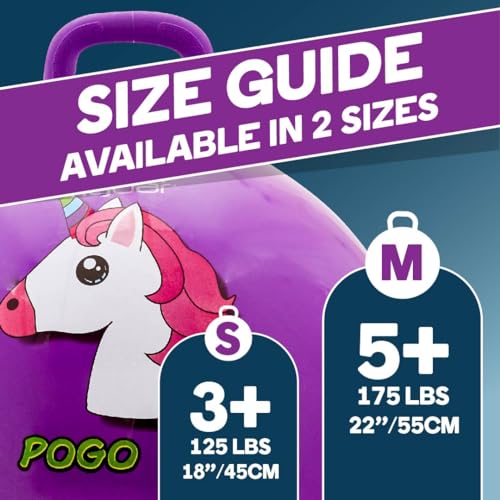 Flybar 18-Inch Hopper Ball for Kids – Inflatable Bouncy Ride-On with Handle, Includes Pump, Supports Up to 165 lbs, Ages 3+