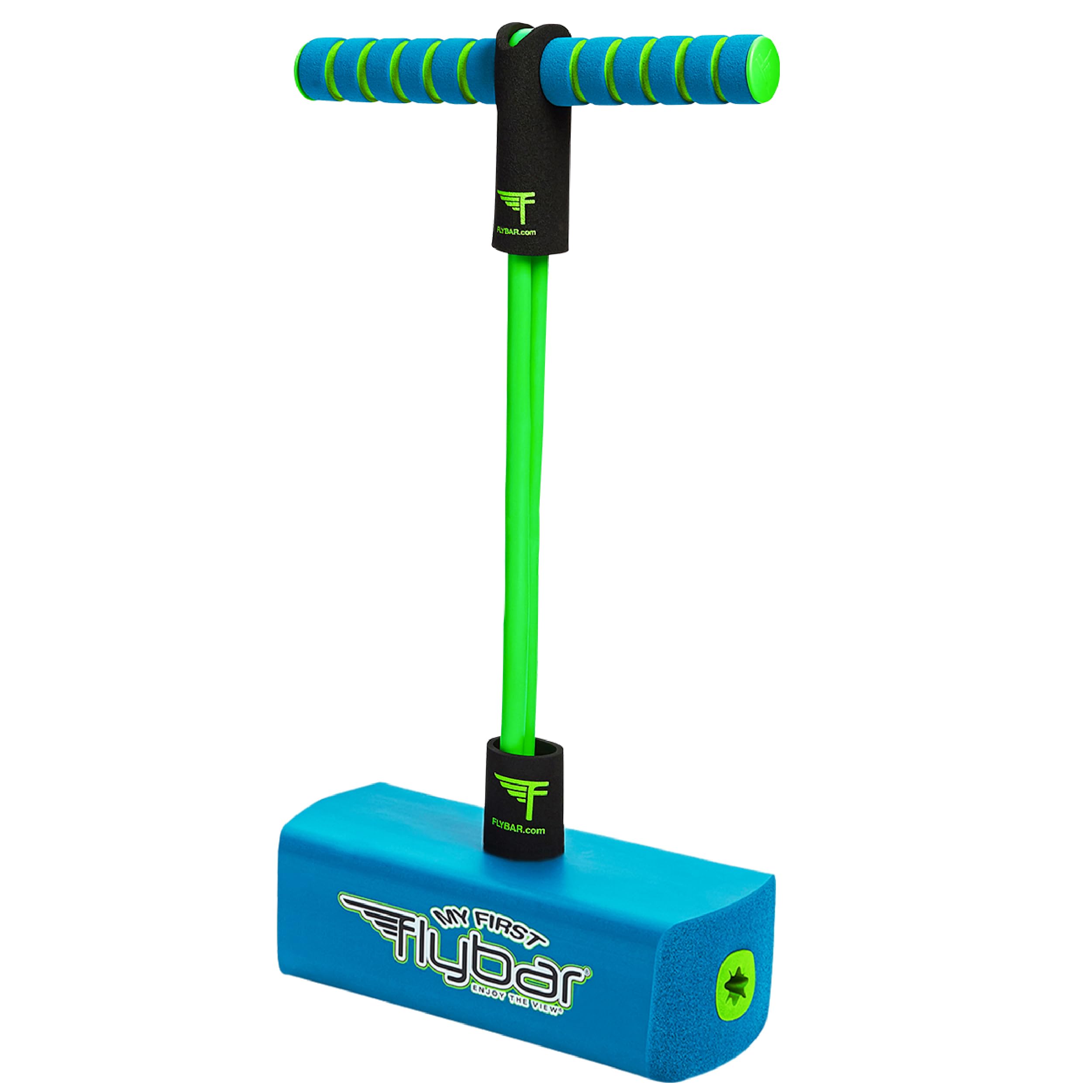 Flybar My First Foam Pogo Jumper - Blue - Bungee Pogo Stick for Kids Ages 3+, Safe Indoor/Outdoor Fun, Supports Up to 250 lbs