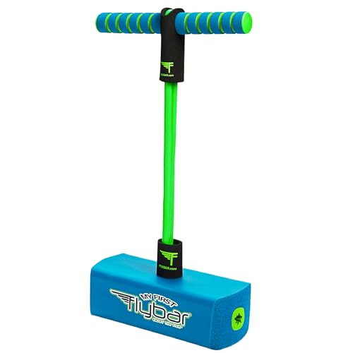 Flybar My First Foam Pogo Jumper - Blue - Bungee Pogo Stick for Kids Ages 3+, Safe Indoor/Outdoor Fun, Supports Up to 250 lbs