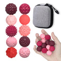 FNASKLEI 10 Textured Silicone Magnetic Fidget Balls for Adults - Silent Anxiety Relief Desk Toy