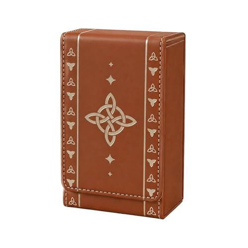 FNYDOX Tarot Card Case – Witch's Knot Faux Leather Storage Box & Pouch for Standard Tarot Decks