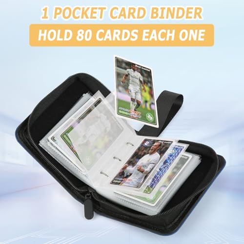 Foalgo 1-Pocket Trading Card Binder – 80-Card Album Folder for MTG, Yu-Gi-Oh, Baseball Cards (Black)
