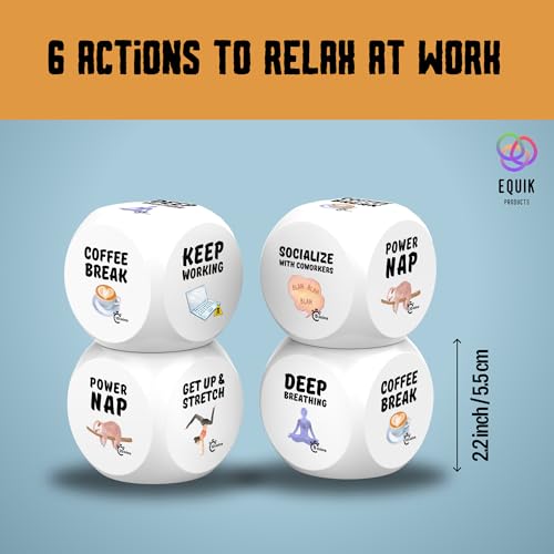Foam Stress Relief Dice – Squeeze Cube for Hand Exercise & Desk Fun – 2.2 Inch