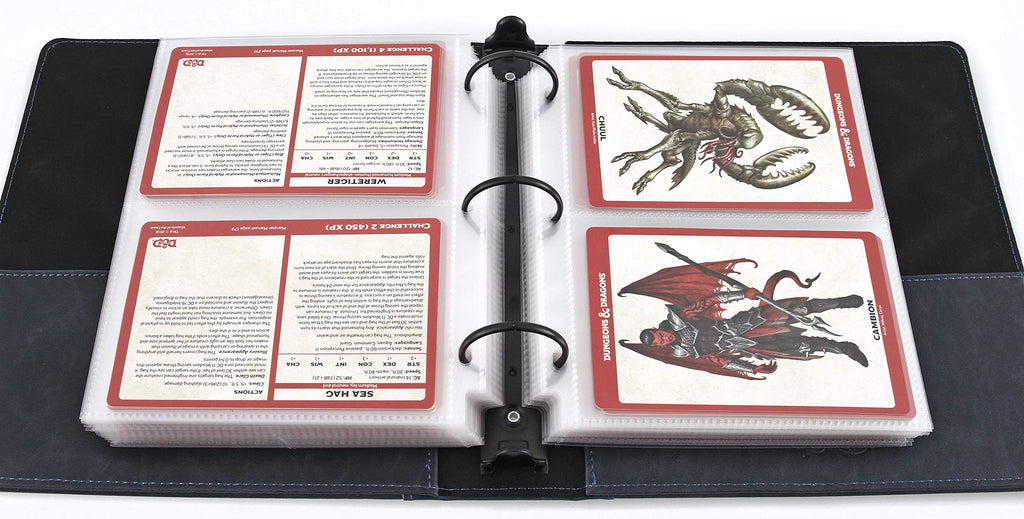 Forged Dice Co. 2 Pocket Pages - 30 Pack - 6x8 Inch Page - 3.75x5.25 Pockets for Mini Binder, Monster Cards, Index Cards, Photos