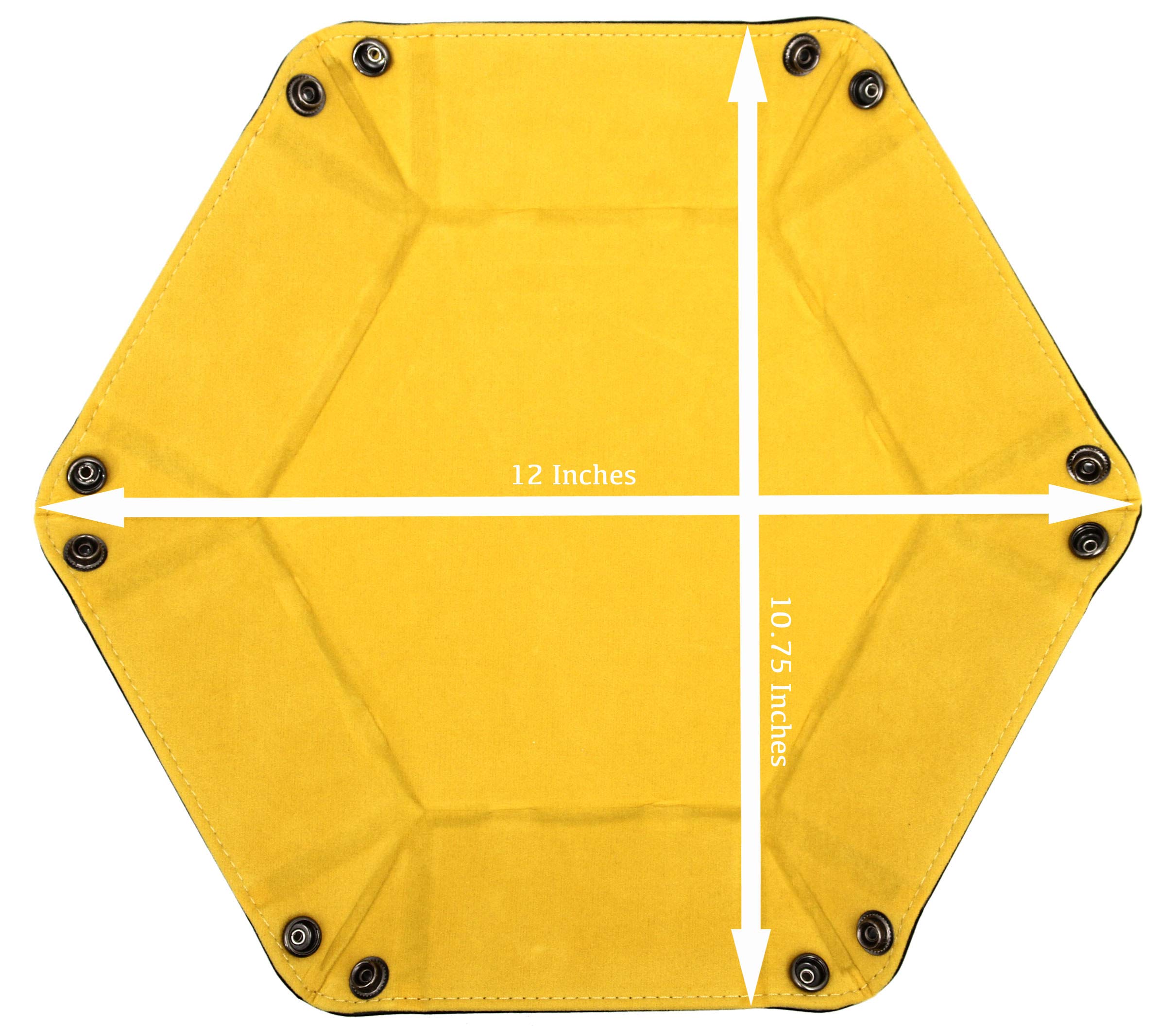 Forged Dice Co. Folding Dice Tray – 6.5-Inch Hexagon, Black Dragon Hide, Velvet Interior, Strong Snaps