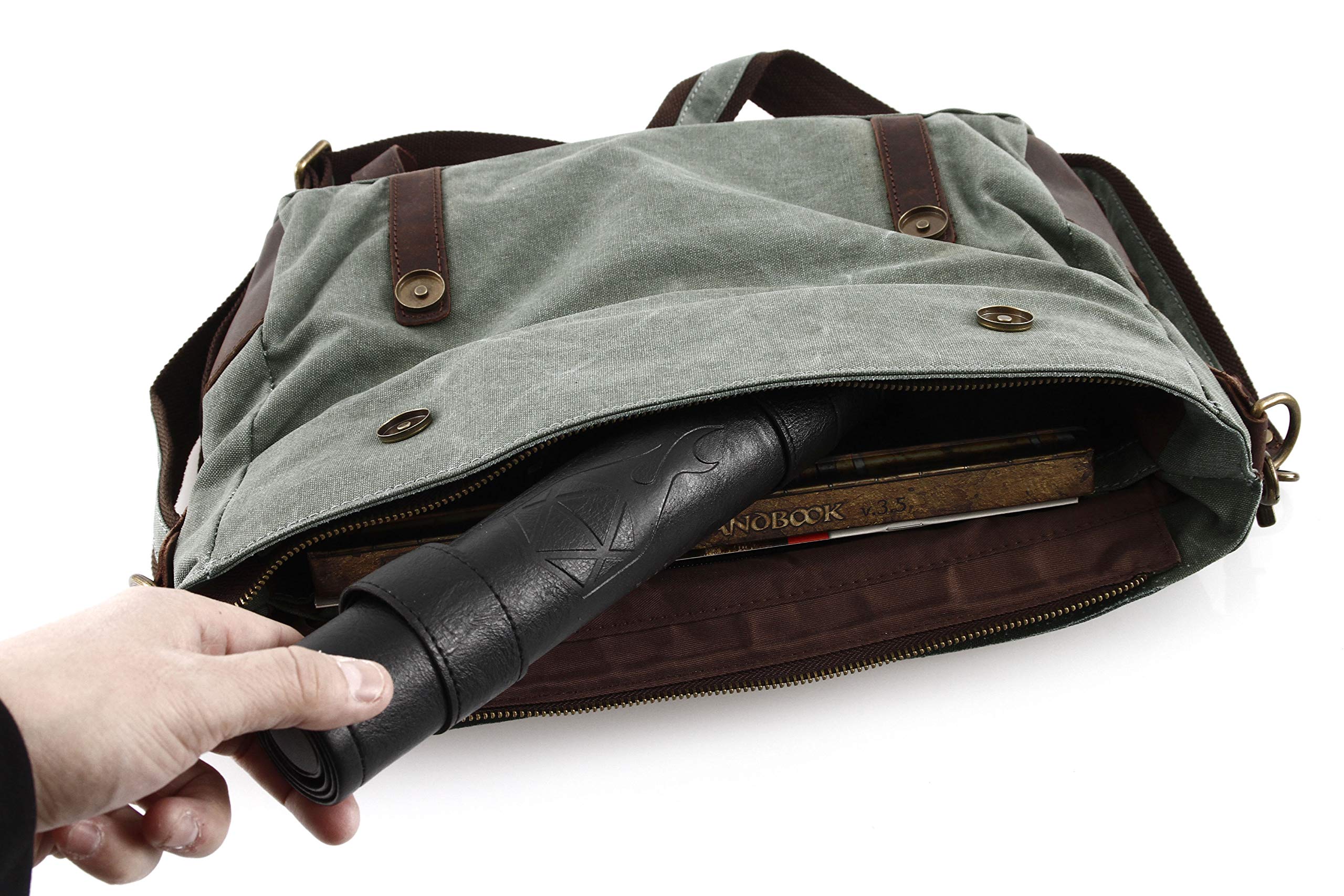 Forged Dice Co Scroll Dice Tray and Rolling Mat with Zippered Dice Holder - Holds up to 14 Polyhedral Dice - Compatible with D&D and Other RPGs