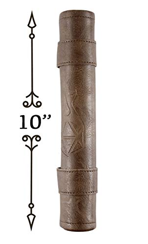 Forged Dice Co Scroll Dice Tray & Rolling Mat – Portable Storage for 14 Dice, PU Leather