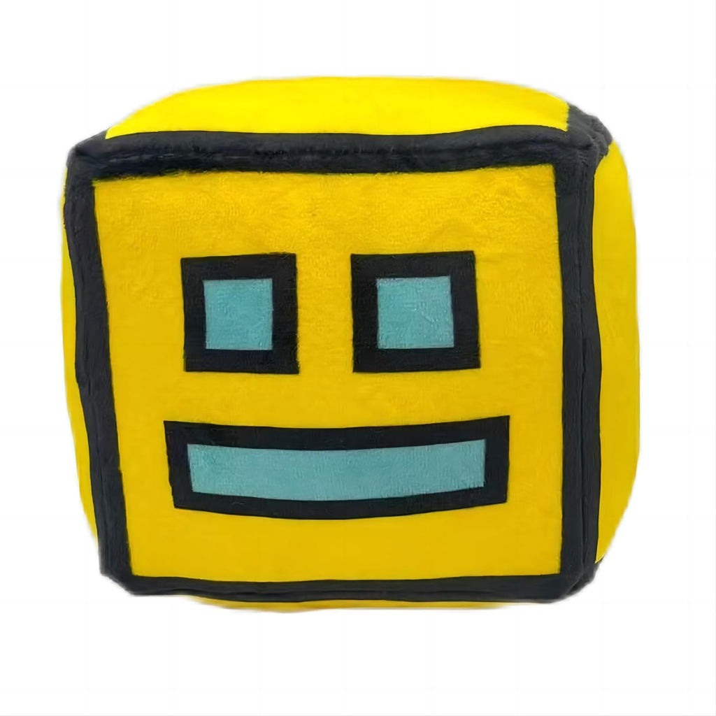 FOTN Geometry Games Sprint Plush Toy – 12 cm Yellow Cube Plush for Kids and Gamers