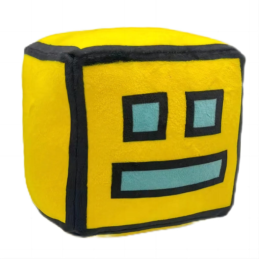 FOTN Geometry Games Sprint Plush Toy – 12 cm Yellow Cube Plush for Kids and Gamers