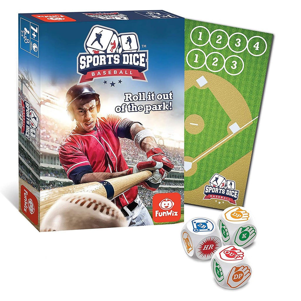 FoxMind Baseball Sport Dice Game – Fast-Paced Dice Duel for 2-4 Players, Ages 7+