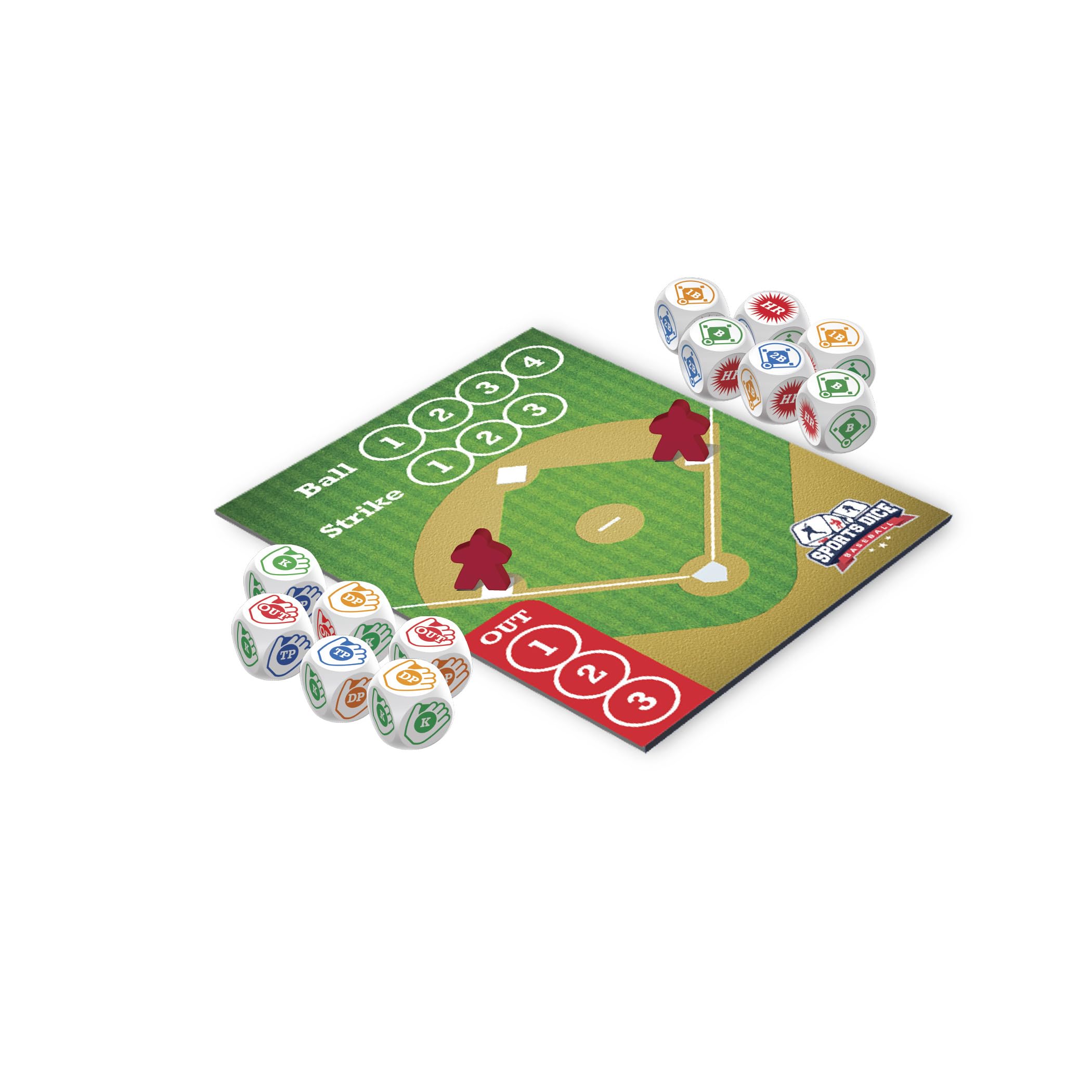 FoxMind Baseball Sport Dice Game – Fast-Paced Dice Duel for 2-4 Players, Ages 7+