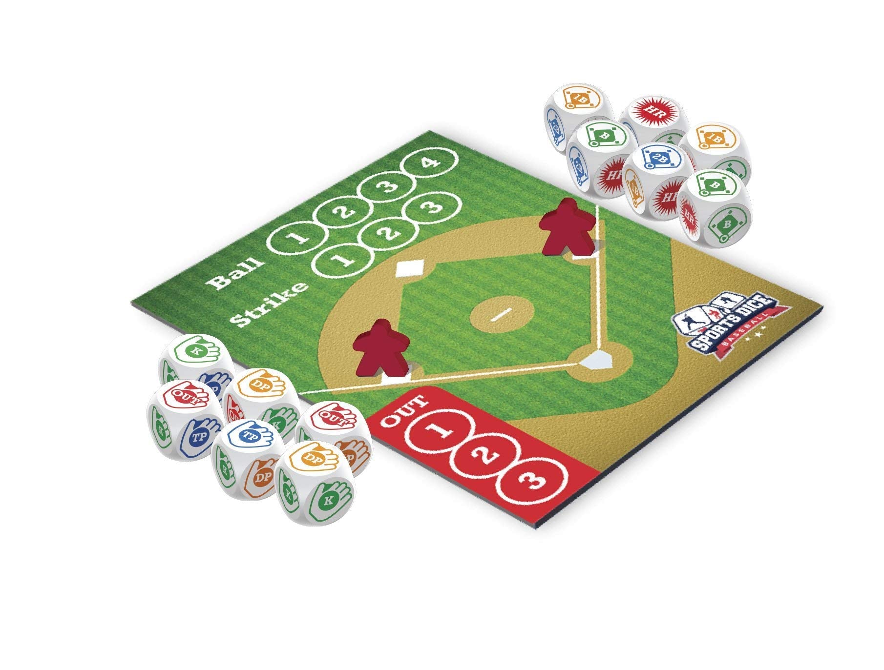 FoxMind Baseball Sport Dice Game – Fast-Paced Dice Duel for 2-4 Players, Ages 7+