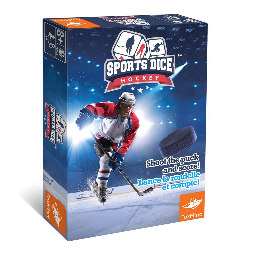 FoxMind Sports Dice Hockey Board Game – Fast-Paced Dice Duel for 2–4 Players