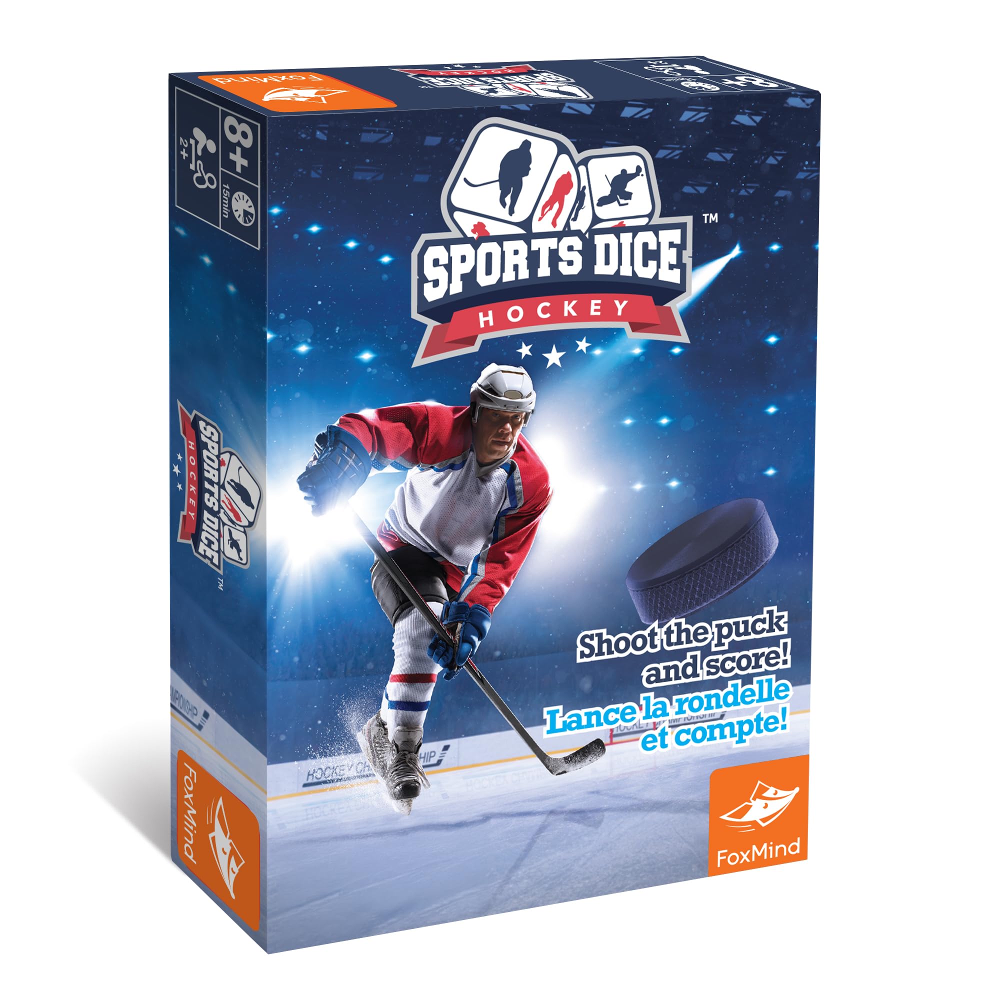 FoxMind Sports Dice Hockey Board Game – Fast-Paced Dice Duel for 2–4 Players