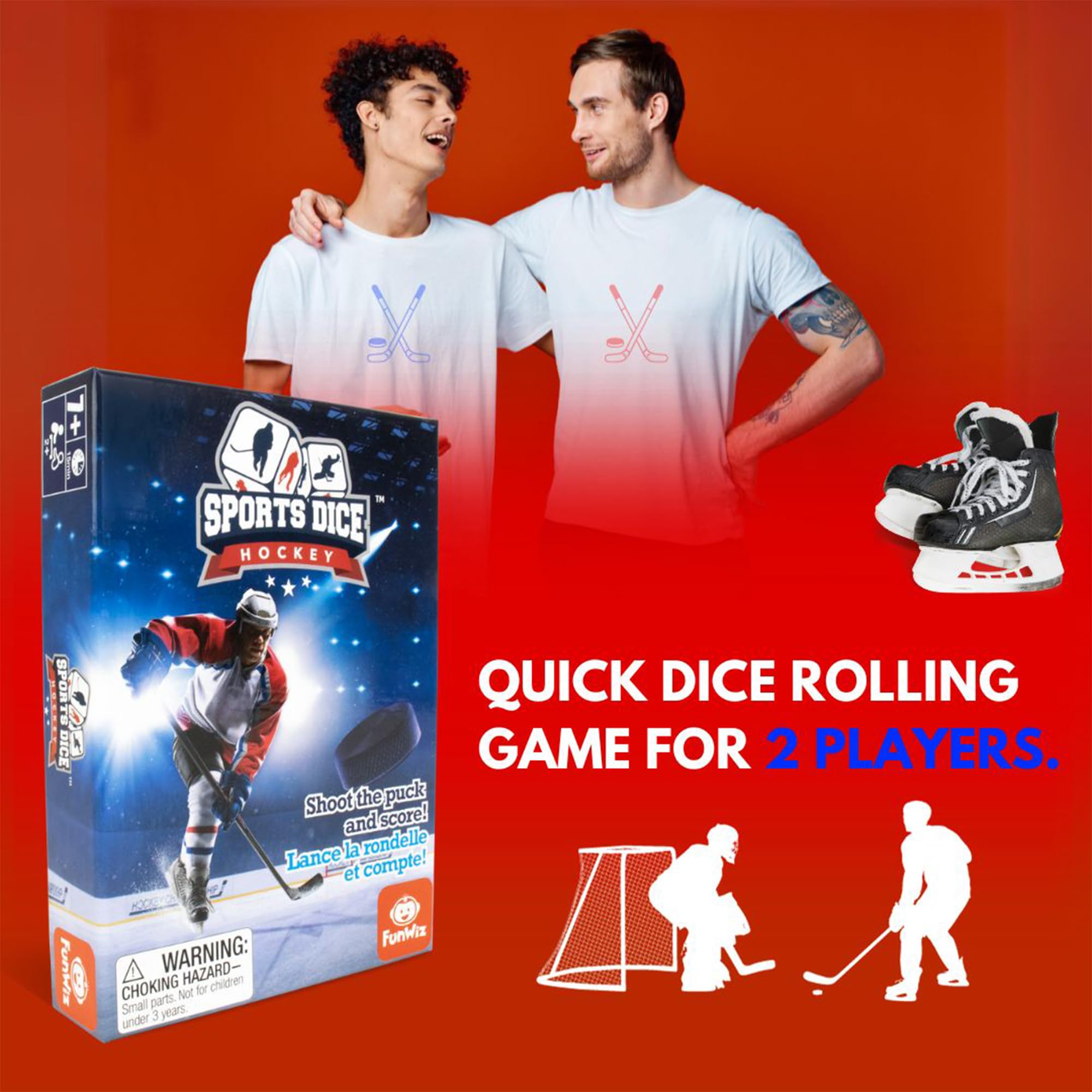 FoxMind Sports Dice Hockey Board Game – Fast-Paced Dice Duel for 2–4 Players