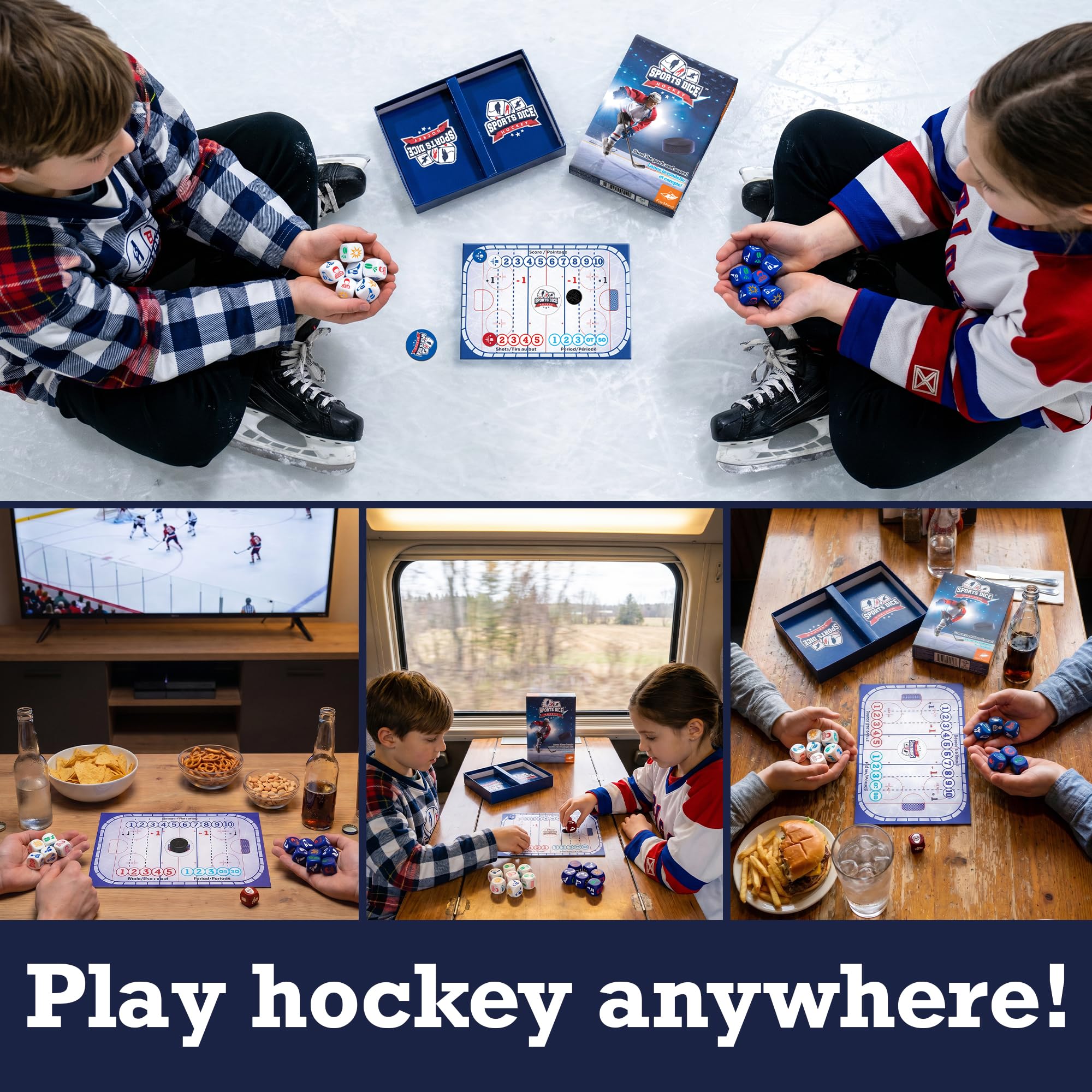 FoxMind Sports Dice Hockey Board Game – Fast-Paced Dice Duel for 2–4 Players