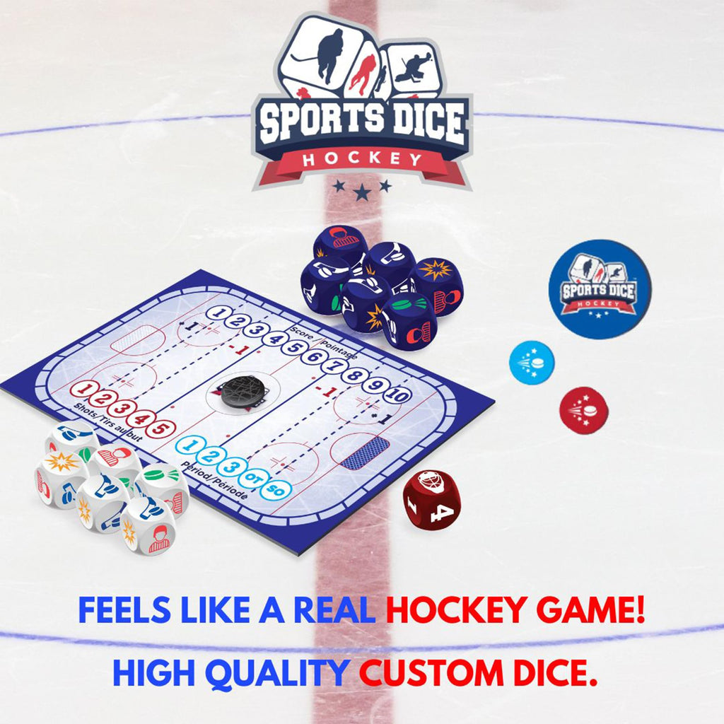 FoxMind Sports Dice Hockey Board Game – Fast-Paced Dice Duel for 2–4 Players