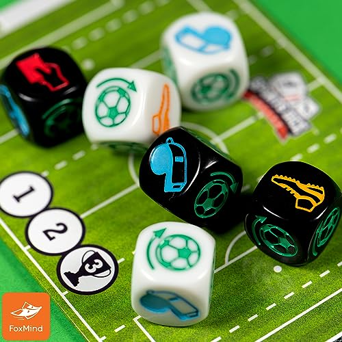 FoxMind Sports Dice Soccer – Fast-Paced Dice Board Game for 2-4 Players Ages 7+