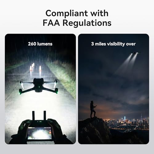 FPVtosky Drone Strobe Light: FAA Compliant Night Flying LED Light with 10 Modes, Compatible with DJI and More