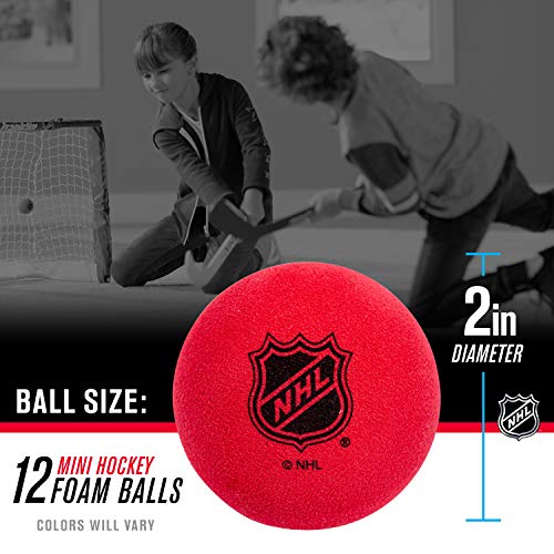 Franklin NHL Foam Mini Hockey Balls - 12 Pack for Kids Indoor Play