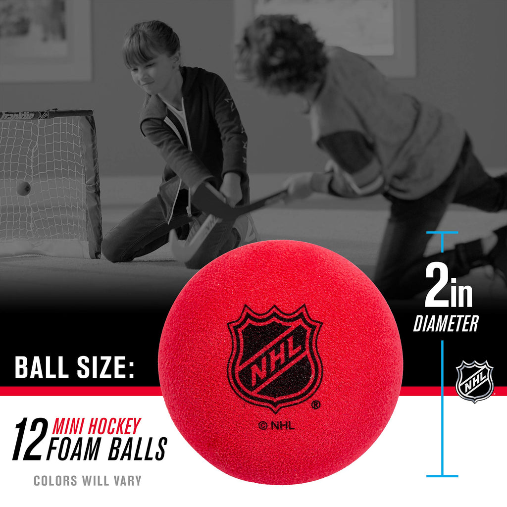 Franklin NHL Foam Mini Hockey Balls - 12 Pack for Kids Indoor Play