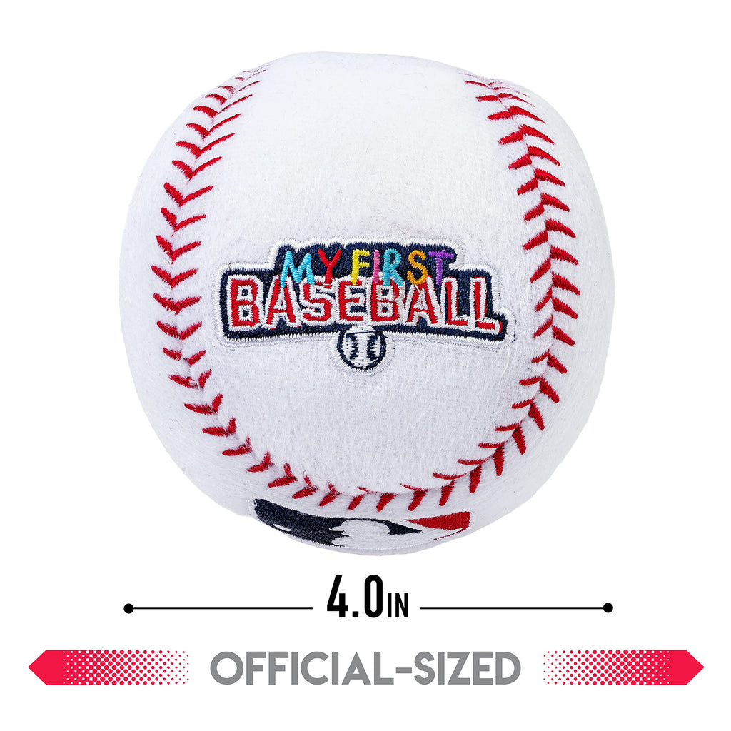Franklin Sports MyFirst Soft Plush Baseball – 4-Inch Stuffed MLB Toy for Kids