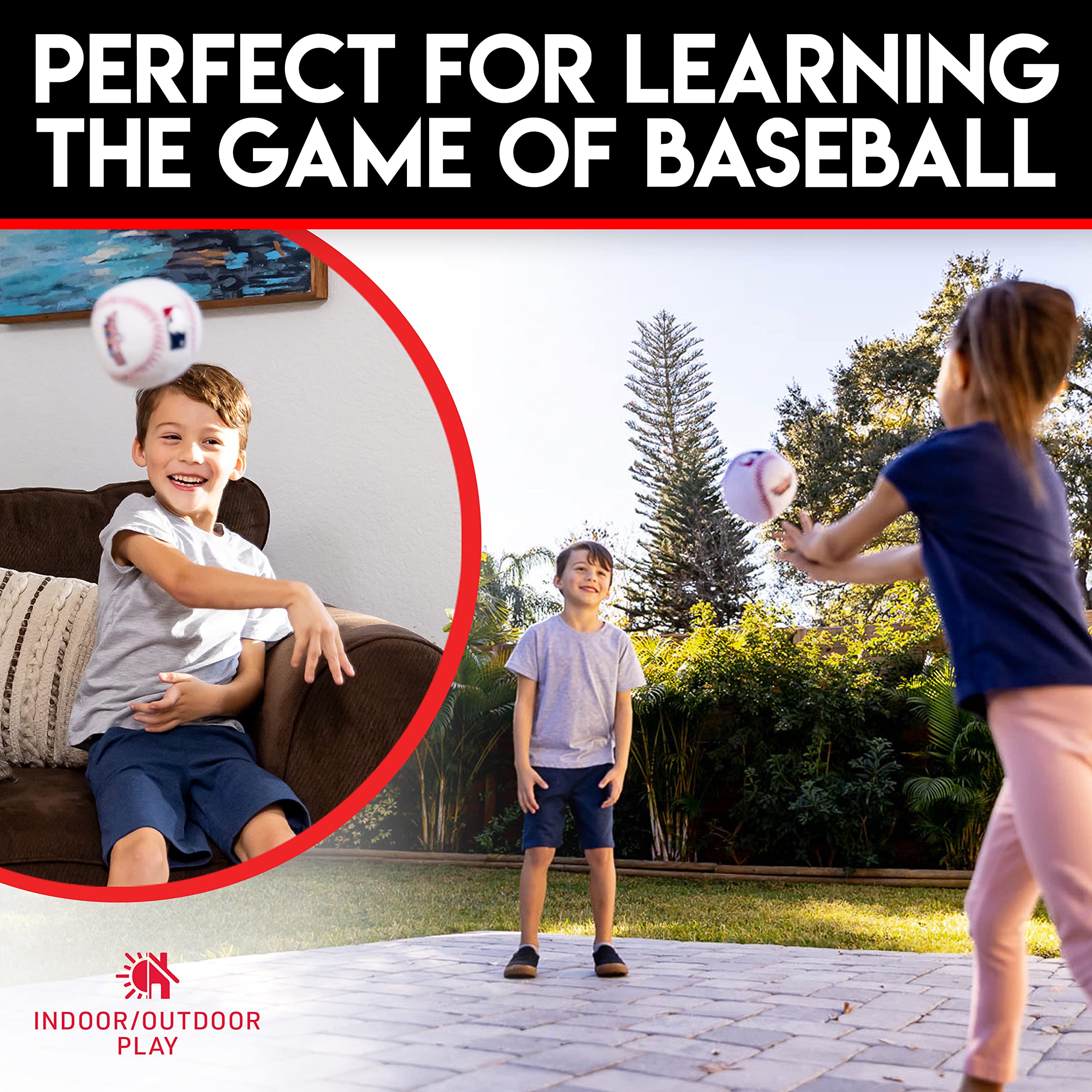 Franklin Sports MyFirst Soft Plush Baseball – 4-Inch Stuffed MLB Toy for Kids