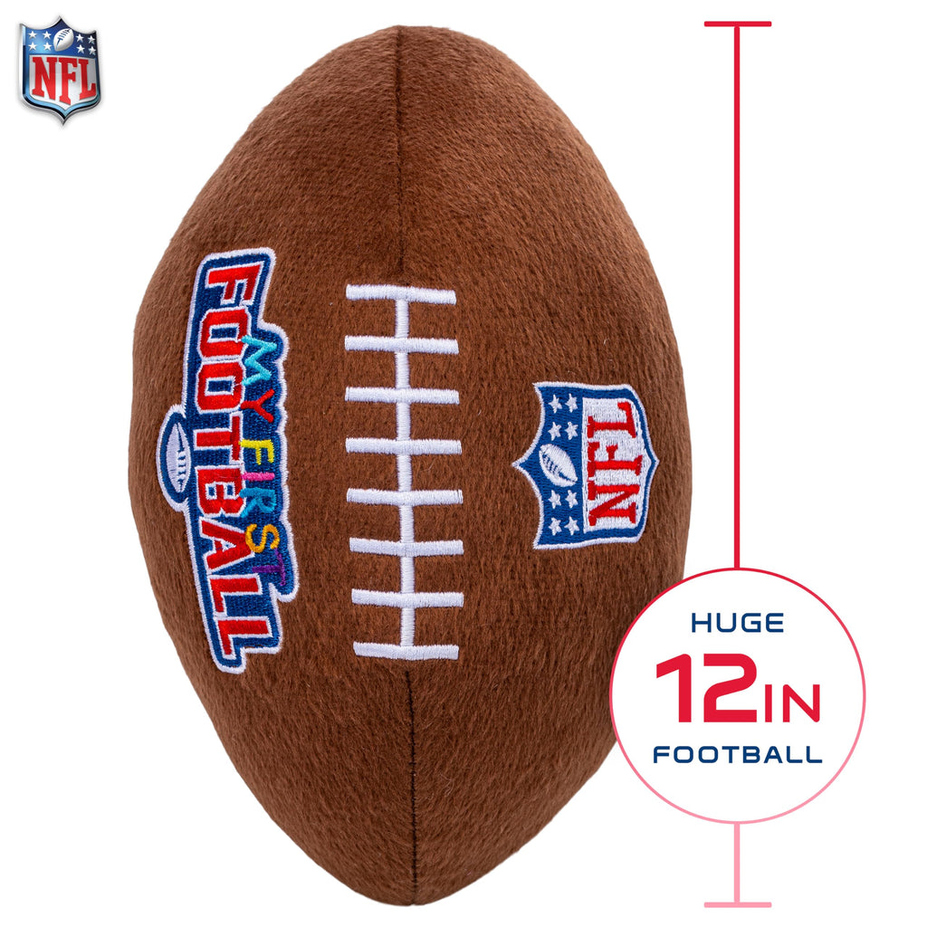 Franklin Sports NFL Plush Football – Soft 12-Inch Toy for Kids with Embroidered Play Routes