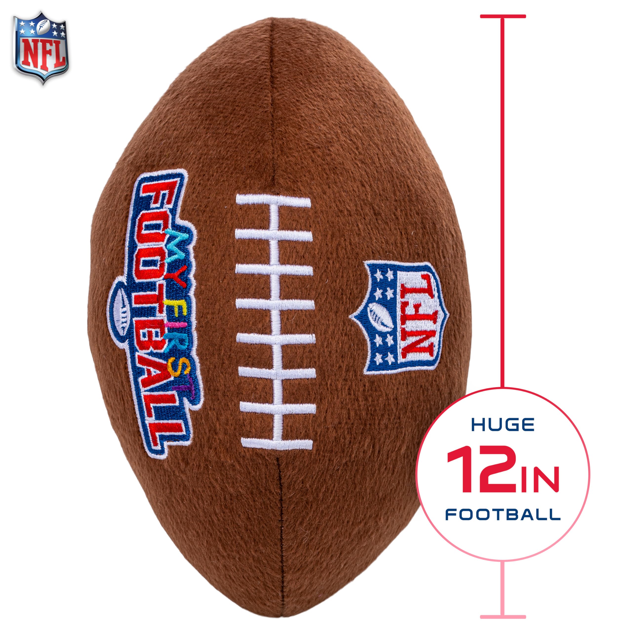 Franklin Sports NFL Plush Football – Soft 12-Inch Toy for Kids with Embroidered Play Routes