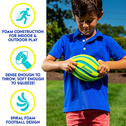 Franklin Sports Probrite 9-Inch Soft Foam Football – Mini Youth Toy for Indoor/Outdoor Play