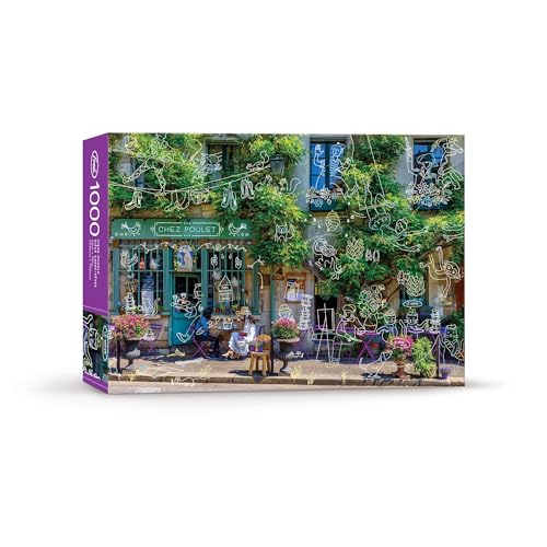 Fred Chez Poulet 1000-Piece Jigsaw Puzzle – Doodle Art with Matte Finish and Soy Ink