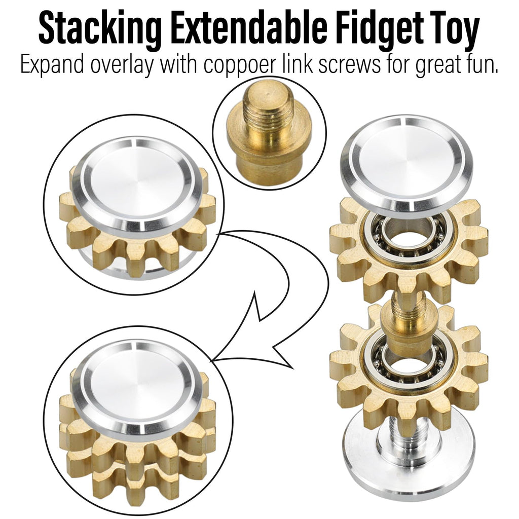 FREELOVE Gear Metal Fidget Spinner – Small Mini Copper Brass EDC Fidget Toy for Adults