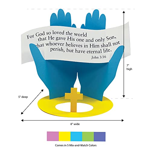 FreshCut Crafts John 3:16 3-D Paper Craft Kit – 12 Tabletop Displays for Kids Ages 5+
