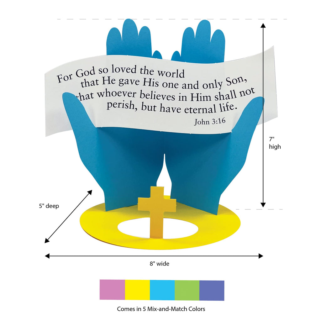 FreshCut Crafts John 3:16 3-D Paper Craft Kit – 12 Tabletop Displays for Kids Ages 5+