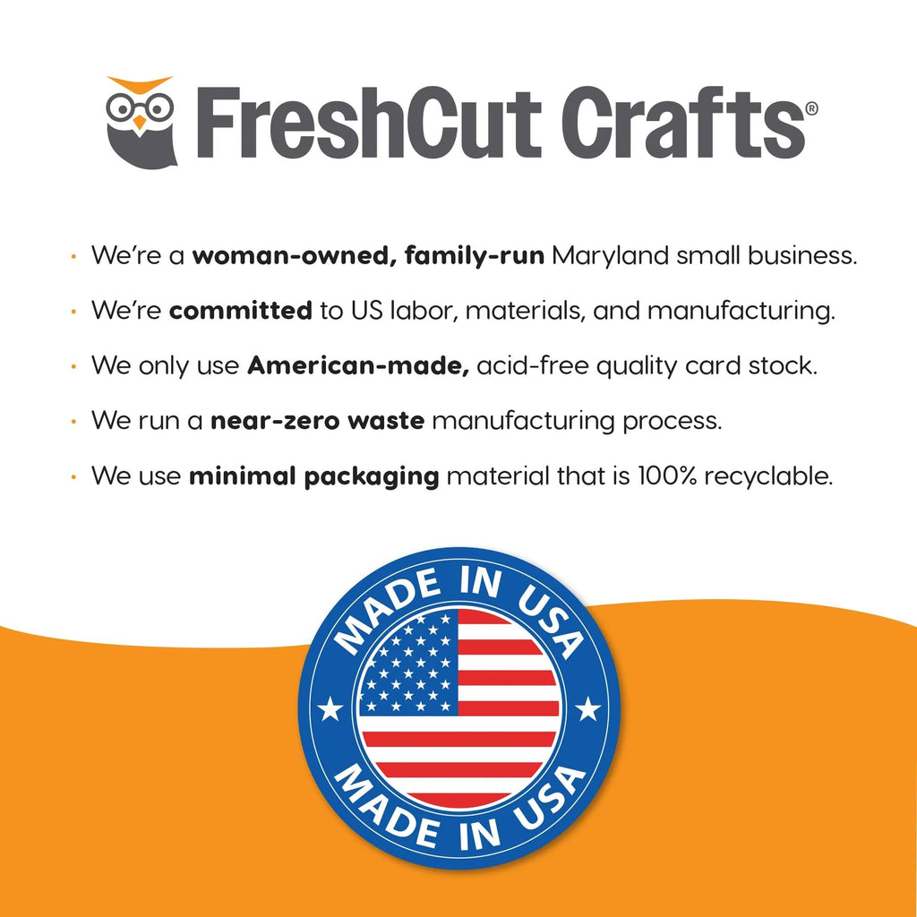 FreshCut Crafts John 3:16 3-D Paper Craft Kit – 12 Tabletop Displays for Kids Ages 5+