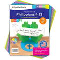 FreshCut Crafts Philippians 4:13 Punch-Out 3-D Paper Kit - 12 Colorful Tabletop Bible Crafts for Kids Ages 5+