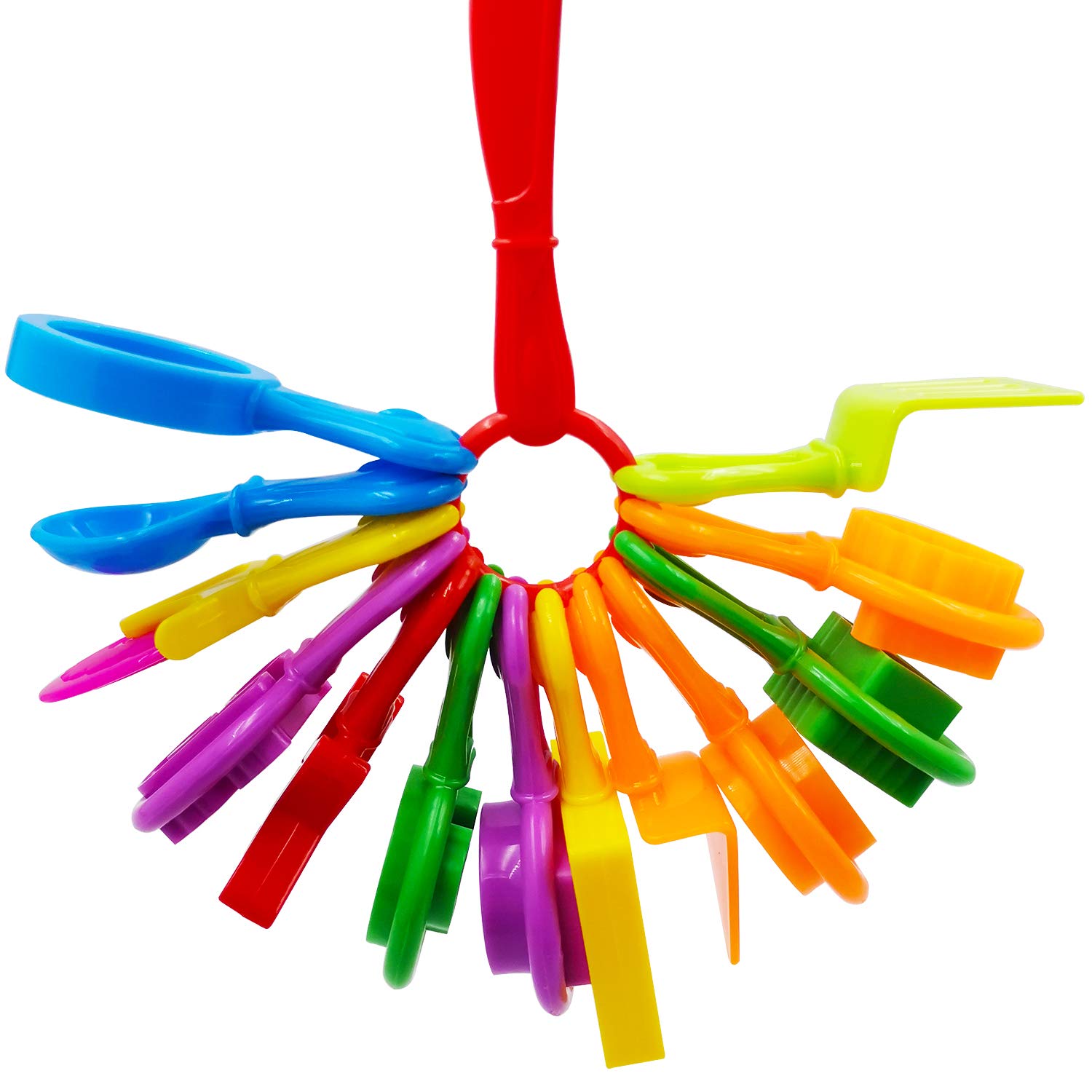 FRIMOONY 45-Piece Dough Tool Set for Kids – Plastic Molds and Cutters in Assorted Colors