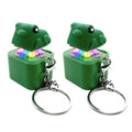 Frog Croaking Fidget Keychain (2-Pack) – Rechargeable with Sound & LED Lights, Stress Relief Toy for Adults & Kids