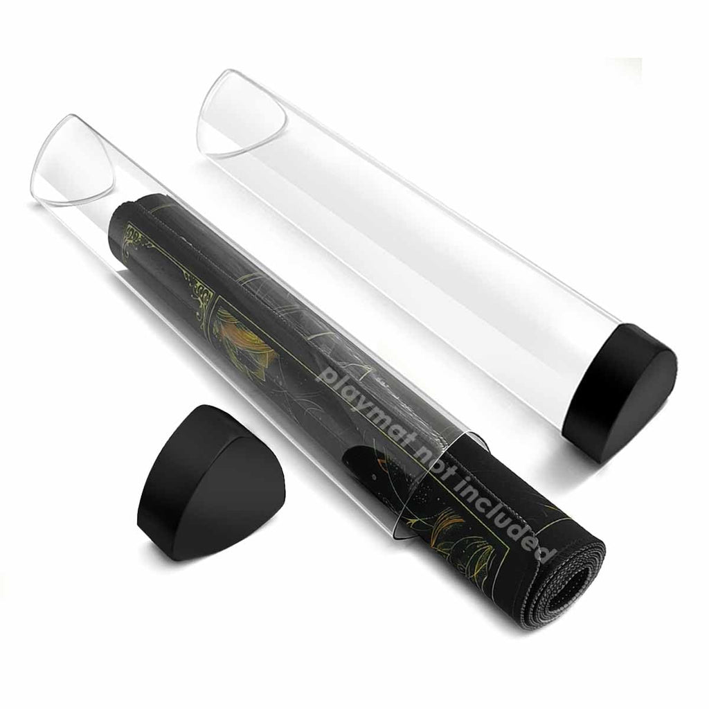 FROGIGO Prism-Shaped Playmat Tube - 2 Pack Non-Slip TCG Mat Storage Case with Black Cap