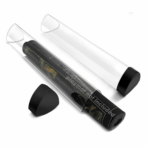 FROGIGO Prism-Shaped Playmat Tube - 2 Pack Non-Slip TCG Mat Storage Case with Black Cap