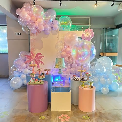 Froova Iridescent 4D Balloons Set – 7 Foil Balloons (22 & 10 Inch) for Party Decor