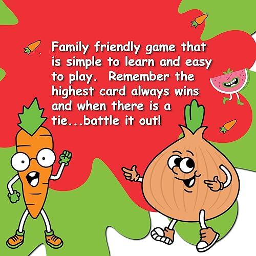 Fruit War Card Game – A Fast Twist on the Classic War Game for 2-4 Players, Ages 8+